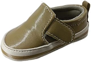 Tênis Sapatinho Casual Bebe Menino Infantil Com Fita Auto Colante Cor:Bege Escuro;Tamanho:15