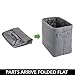 mDesign Narrow Fabric Storage Bin Basket with Handles for Closet, Vanity, Cabinet, Cubby, Countertop, Small Slim Baskets for Towels, Toilet Tissue; Crane Collection - Charcoal, 10.5x6.5x9