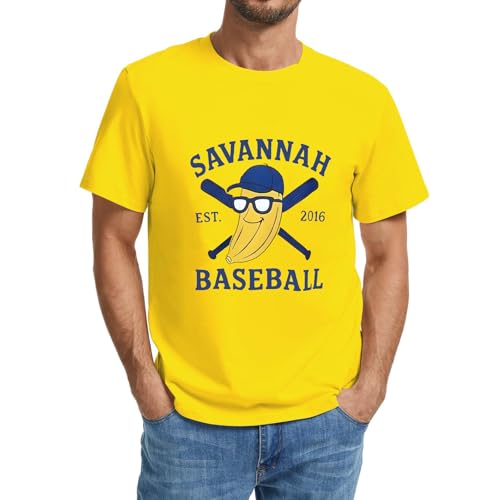 Baseball Shirts for Men Game Day Baseball Fan Tshirt Baseball Player Graphic Funny Short Sleeve Tops Yellow