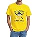 Baseball Shirts for Men Game Day Baseball Fan Tshirt Baseball Player Graphic Funny Short Sleeve Tops Yellow