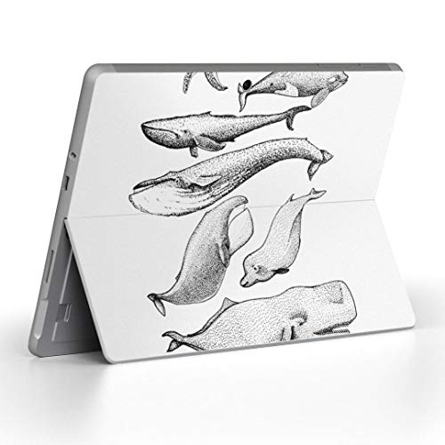 igsticker Surface Go/Surface Go 2 専用スキンシール サーフェス go シール スキン 保護 フィルム ステッカー アクセサリー 015827 魚 海 くじら シャチ