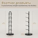 RFYTDCF 5-warstwowy uchwyt na okulary, metalowa oprawka, do przechowywania okularów przeciwsłonecznych, praktyczny stojak na okulary, organizer na okulary przeciwsłoneczne, regał na okulary