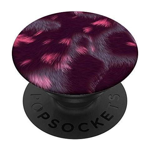Case Red Black Leopard-Hair Phone PopSockets Grip and Stand for Phones and Tablets Cover