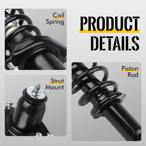 KUSATEC Rear Pair Complete Struts Shock Absorber fit for Toyota Corolla Matrixm, Pontiac Vibe 2003-2008, 171373L 171373R Left/Right Struts with Coil Spring Assemblies by KUSATEC - Image 3