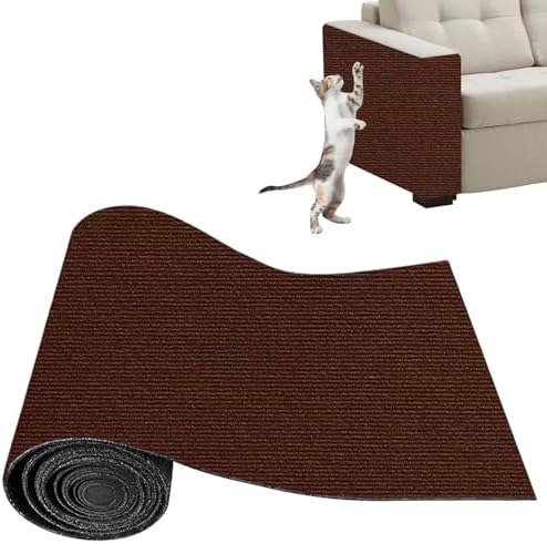 Xynovate Kratzmatte Selbstklebend Katze, DIY Kratzbrett | Kratzschutz Sofa, Katze Kratzschutz, Katzenkratzer Kleber Möbelschutz für Sofa Wand Katzen(Braun,30x100cm)