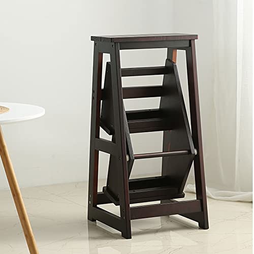 Tabouret échelle pliable en bois 3 marches pour petit espace