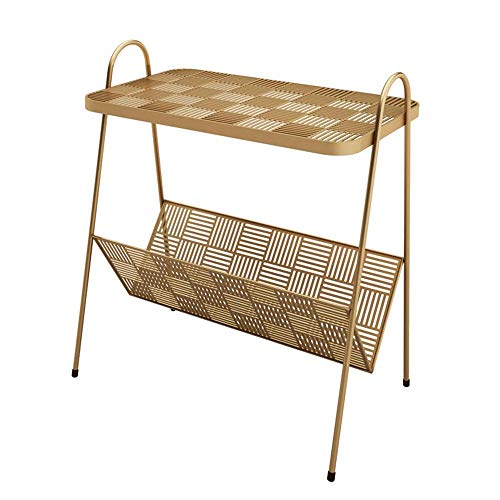 CHENJIU Sofa Console End Accent Table, 2-Tier Side Table with Storage