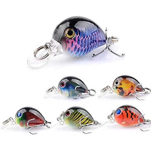 Crankbaits Fishing Lures Baits，Mini Fishing Lure Swimbaits Micro Crank Baits Topwater Lures for Freshwater Saltwater Bluegill Pumpkinseeds Trout Perch with Tackle Boxes (M02) Cover