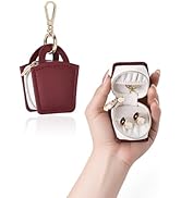 CASEGRACE Travel Jewelry Organizer - Clear Lid Portable Jewelry Box With Adjustable Compartments (Purple)