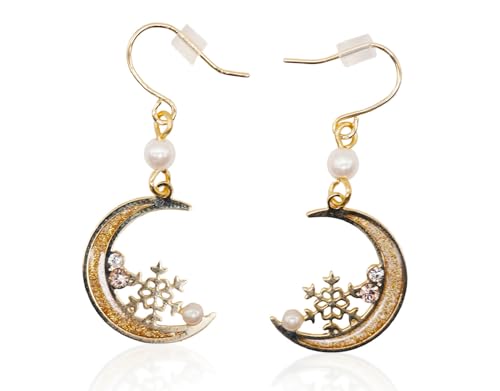 三日月ピアス ゴールド