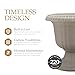 Southern Patio 2 Pack Utopian Urn Planter, Large 14 Inch Outdoor Pot, Lightweight Garden, Entryway, or Walkway Accessory with UV-Coated Finish, Stone