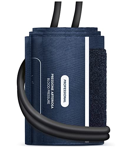 AIESI® Pulsera de repuesto de 2 tubos para esfigmomanómetro aneroide manual tamaño OBESO, Libre de látex. Garantía 24 meses