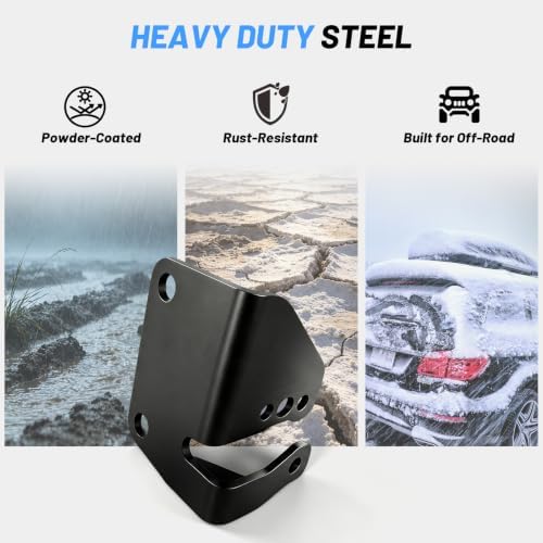 Uilffur Bed Step Relocation Bracket Fit for 2024-2026 Toyota Tacoma, Stainless Steel Relocation Kit for OEM Bed Step, Powder-Coated Recovery Point Mounting Solution – No Drilling, Factory Hole Mount — view 3