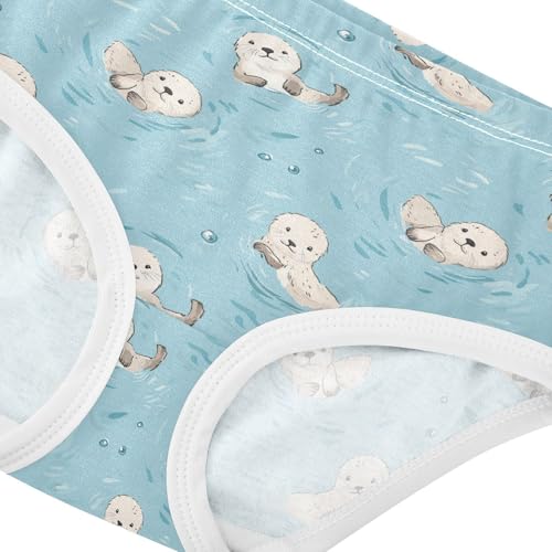 Girls Underwear Soft Cotton Sea Otter Kids Panties in Sizes 2/3t, 4t, 5t, 6 and 84