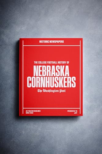 Signature gifts University of Nebraska College Football Personalized Newspaper History Book, A3 Large Deluxe Hardcover - Cornhusker Football Fan - Alumni Students Keepsake Gift (Nebraska Cornhuskers)