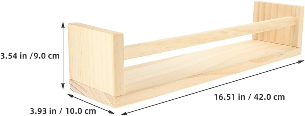 2pcs Rustic Wooden Wall Floating Shelves for Bedroom and Kitchen, Nordic Style Wall Mounted Storage Holder, Cosmetics and Spice Organizer for Home Décor