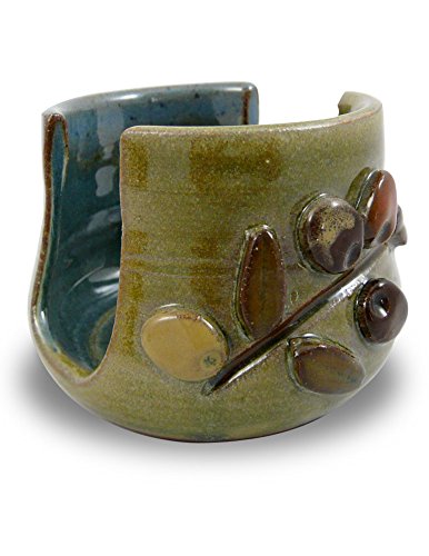 Handmade Countertop Sponge Holder - Mediterranean Olive Branch Motif