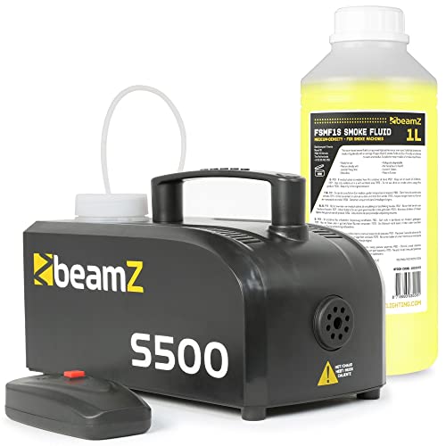 BeamZ S500 - Pack de Máquina de Humo de 500w con Líquido extra, Máquina de Humo, Máquina de...