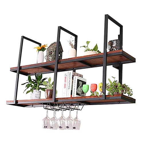 Étagère à bouteilles de vin au plafond pour optimiser l'espace de rangement de bar - 2