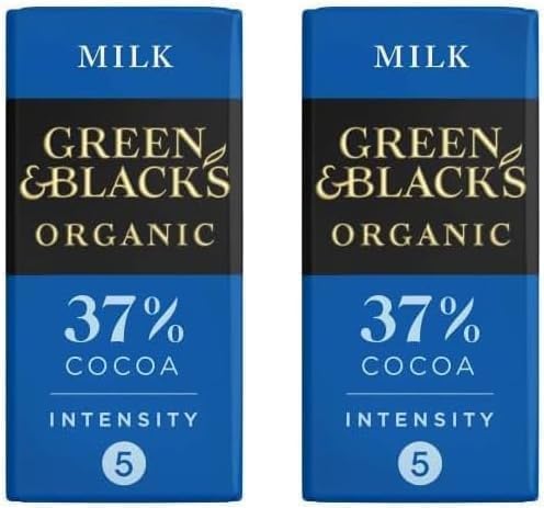 Image of Green and Black Milk Chocolate Bar 90g (Pack of 2), Richer and Creamier Taste