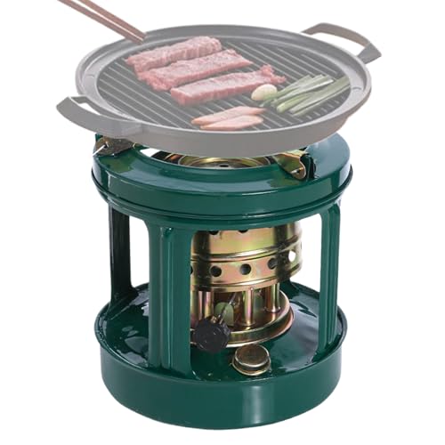 Estufa De Camping, Hornillo Plegable de Camping para Exteriores y Picnic, Ligera Antiviento Parrilla Calentador Para Senderismo Excursionismo Fogata Actividades Exteriores