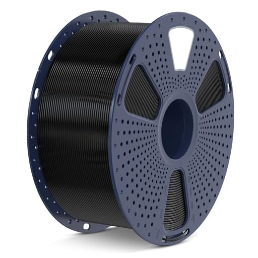 SUNLU Large Spool 3KG PETG Filament, 3D Printer Filament PETG 1.75mm, Highly Resilient, Resistant to Impact and Damage, Big Roll Filament, 3kg Spool(6.6 lbs), Black.