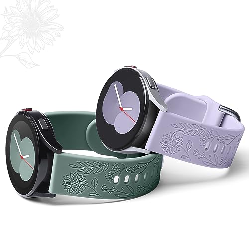 SNBLK Compatible with Galaxy Watch 3 Band 41mm Women Men, 20mm Strap for Galaxy Watch 5 40mm 44mm/Watch 5 Pro 45mm/Galaxy Watch 42mm/Active 2 40mm 44mm/Watch 4 Classic 46mm 42mm, Lavender Grey by SNBLK - Used condition - Image 4