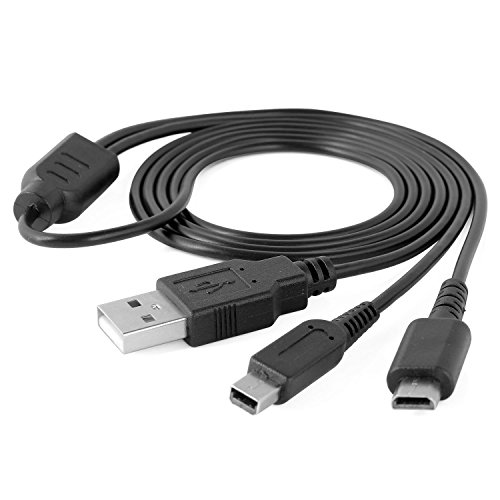 2 in 1 USB Power Charger Cable For Nintendo DSi / 3DS/ DSi XL/NDS/XL/NDSI Replacement Cable with Charger