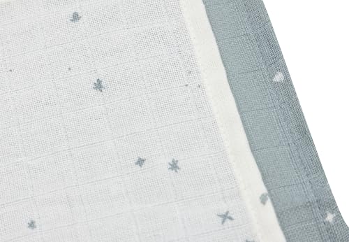 Jollein Lenços para bebés, 3 unidades, 31 x 31 cm, 100% algodão, com certificado Oeko-Tex, cor verde mar