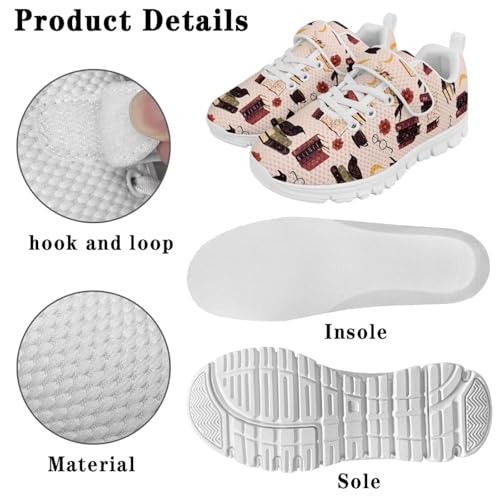 SYtrade Sneaker for Girls School Single Buckle Sports Gym Shoes White Sole3