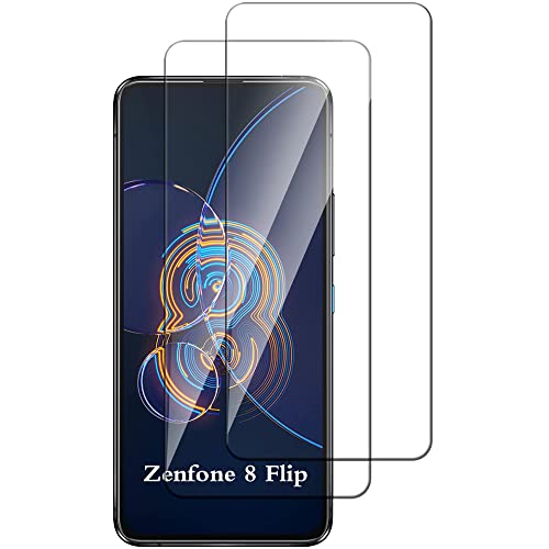 Lot de 2 films de protection d'écran en verre blindé pour Asus Zenfone 8 Flip - Anti-rayures - Anti-huile - HD - Pour Asus Zenfone 8 Flip Cover