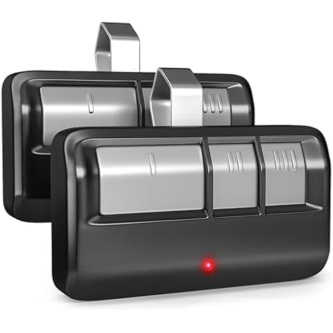 GONAT Universal Garage Door Opener Remote with Visor Clip, for LiftMaster/Chamberlain/Craftsman Door Opener, Suitable for 5 Color Learn Buttons, Work with Security+ 2.0 Code, 2 Pack Cover