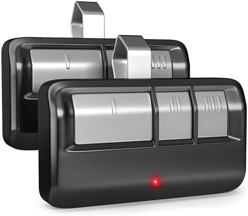 GONAT Universal Garage Door Opener Remote with Visor Clip, for LiftMaster/Chamberlain/Craftsman Door Opener, Suitable for 5 Color Learn Buttons, 2 Pack