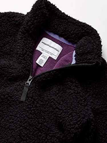 Image of Amazon Essentials Girls and Toddlers' Long Sleeve Sherpa Fleece Quarter-Zip Jacket, Midweight