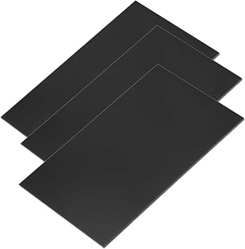Bakelite Phenolic Resin Flat Sheet Plate Panel Board PCB 100mm x 150mm, Black, 3mm 3 Tablets