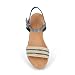PORRONET 2647 Alegra, Sandalias con cuña y Plataforma, para Mujer, Color Metalizado...