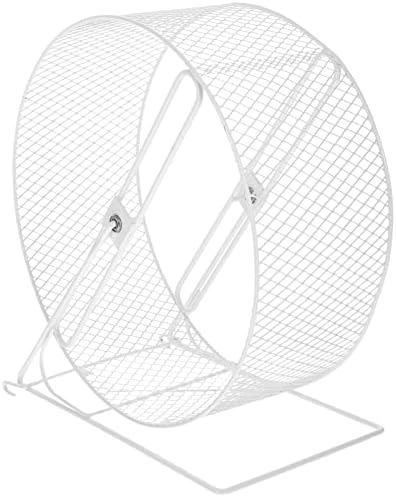 Silent Hamster Wheel, Wire Mesh Running Gerbil Wheel Toy with Iron Bracket Mute Jogging Cage Wheel for Rat Chinchilla