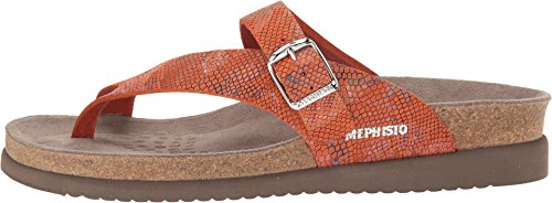 Mephisto Women's Helen Sun Flip Flop, Burnt Orange London, 12 M Us #TOP1