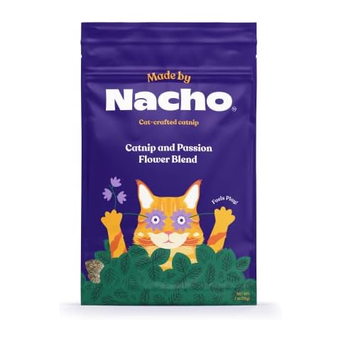 Made by Nacho Catnip by Bobby Flay, Use for refillable cat nip Toys, Catnip Treat for Cats with Passion Flower for Stress Relief (2 Ounce), Limited Ingredients Cover