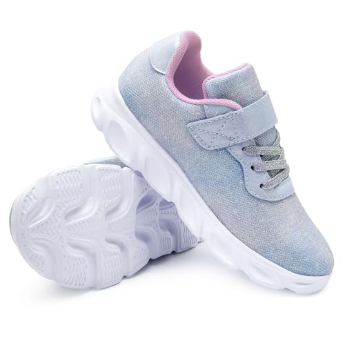 Toandon Toddler Kids Sparkle Breathable Lightweight Sneakers Light Up by Step3