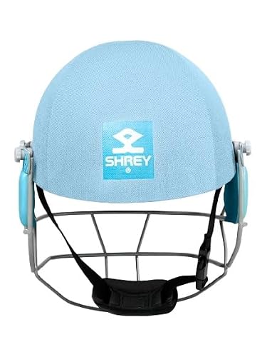 Shrey Match 3.0 Steel Cricket Helmet (Sky Blue, Medium) - Thumbnail 2