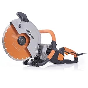 Evolution: Sierra para hormigón de 300 mm R300DCT+ motor de 2400 W, sin gasolina, corte de 115 mm, incl. hoja de diamante prémium