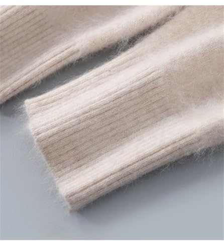 Disimlarl Men Wool Blend V-Neck Sweater Loose Knit Pullover Jumpers Large Size Warm Long Sleeve Sweaters4