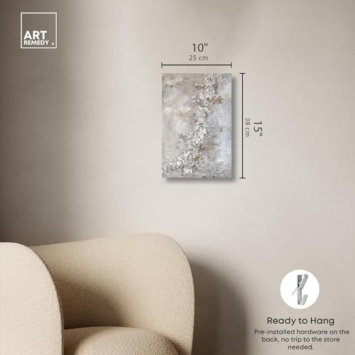Art Remedy Rust Fragment Canvas Elegant Gold Abstract, Gallery Wrapped, 10" x 15" by Art Remedy - Image 5