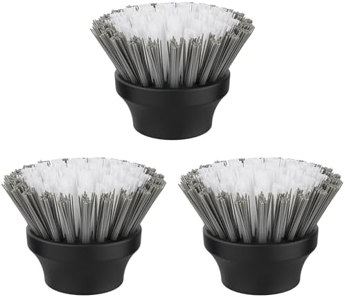 MR.SIGA Electric Spin Scrubber Flat Brush Refills, 3 Pack