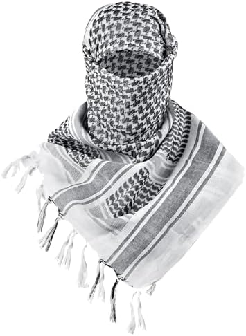 FREE SOLDIER Scarf Military Shemagh Tactical Desert Keffiyeh Head Neck Scarf Arab Wrap with Tassel 43x43 inches