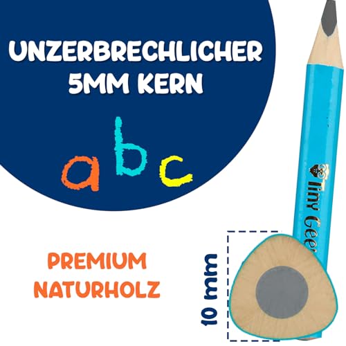Bleistift Tinygeeks Jumbo HB – 12 dicke Dreikantstifte für Kinder