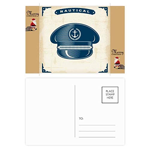 Cartes de remerciement chapeau de marin lot de 20 papeterie fête thème mer