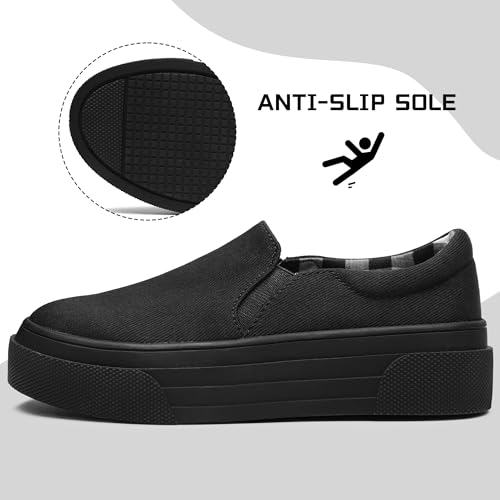 Girls' Slip-On Sneakers Thick Non-Slip Sole, Elastic Stretch Comfort, Easy On/Off Athletic Running Shoes for Kids Toddler4