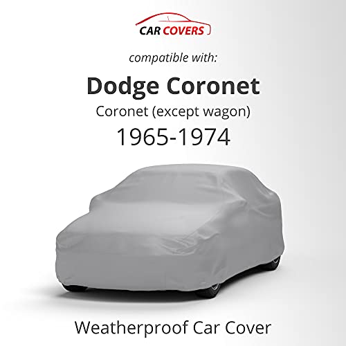 Car Covers Weatherproof Max Car Cover & Warranty Compatible with Dodge 1965-1974 Coronet Except Wagon- Outdoor Cover Theft Cable Lock Car Accessories Better Than Waterproof